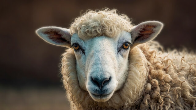 eid al adha. close up sheep, lamb, copy space