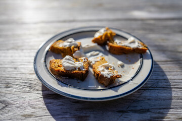 cake on a plate in australia on a table
