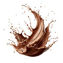 chocolate splash isolated on white background