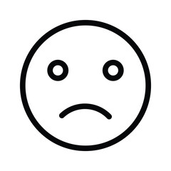 Get your hands on perfectly designed sad emoji icon, customizable vector
