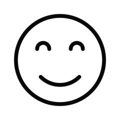 Calm face emoji icon, proud, cool expressions vector design