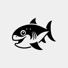 fish logo vector template. creative symbol of modern logo
