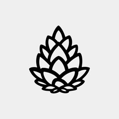 lotus vector icon. isolated on transparent background. linear web icon. be web and mobile