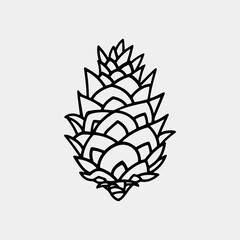 pineapple line icon. linear style. vector illustration.