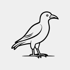 dove bird line icon, concept illustration, outline symbol, vector sign, linear symbol.