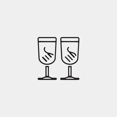 wine glass and glass icon