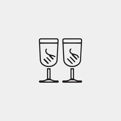 wine glass and glass icon
