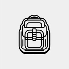 backpack icon vector illustration. symbol for your design and web