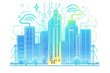 A city with a lot of tall buildings, suitable for urban design projects