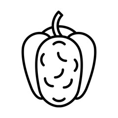 Bell pepper line icon