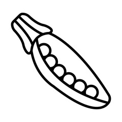 Green peas line icon