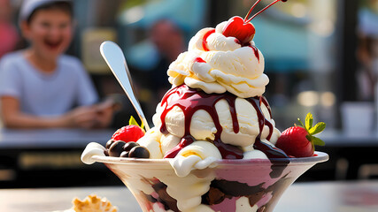 most delicious ice cream sundae in the world