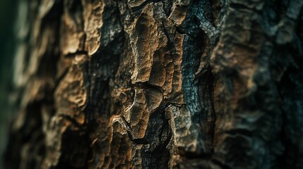 Close-up of rough tree bark texture.