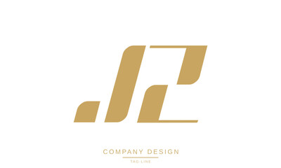 Fototapeta premium JZ, ZJ Abstract Letters Logo Monogram Font Icon Design Symbol