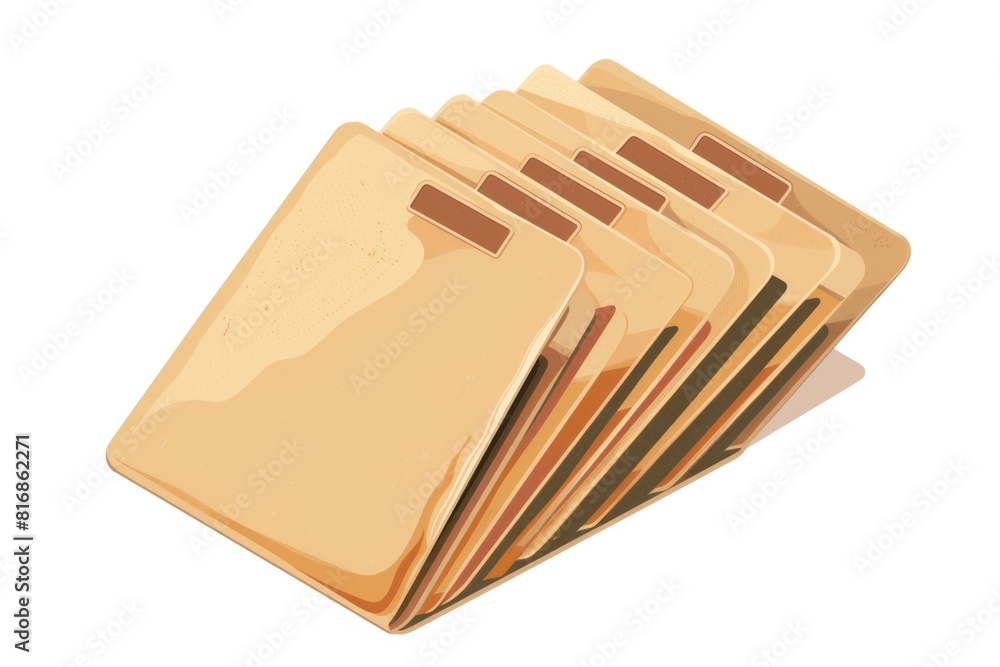 Poster a pile of folders stacked on top of each other. suitable for office and organization concepts