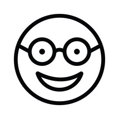 Nerd emoji icon design, ready for premium use vector