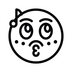 Obraz premium Have a look at this creative whistle emoji vector design