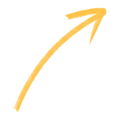 Yellow Arrow Chalk Arrow Marker Arrow Curve Arrow Painted Arrow Element Design Infographic Element