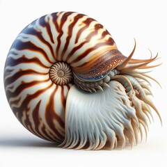 nautilus shell isolated on white