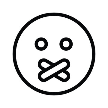 recommend clip art: Sour face emoji icon, creative and premium vector