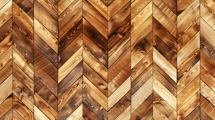 High-resolution image of a herringbone pattern wood floor with rich textures and varying shades of brown.