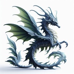 dragon on white