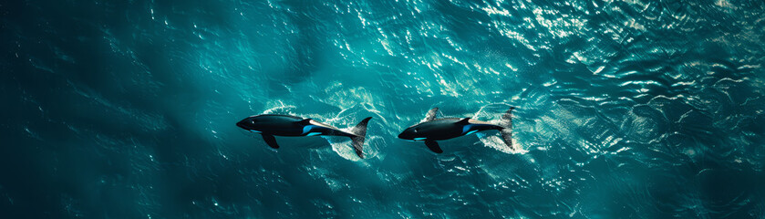 Obraz premium Orca Leaping Out of Water Sculpture.