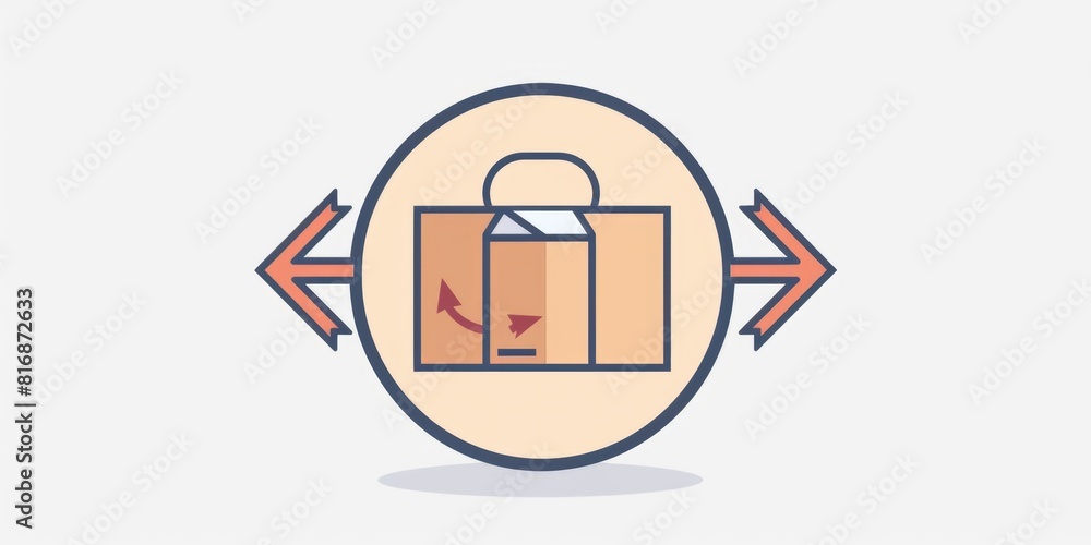 Poster a picture of a shopping bag surrounded by arrows. perfect for illustrating concepts of direction or 