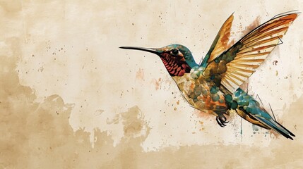 Archilochus: Minimalist Illustration for Biography Template with Copy Space