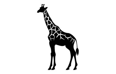 Giraffe Silhouette Vector art black Clipart