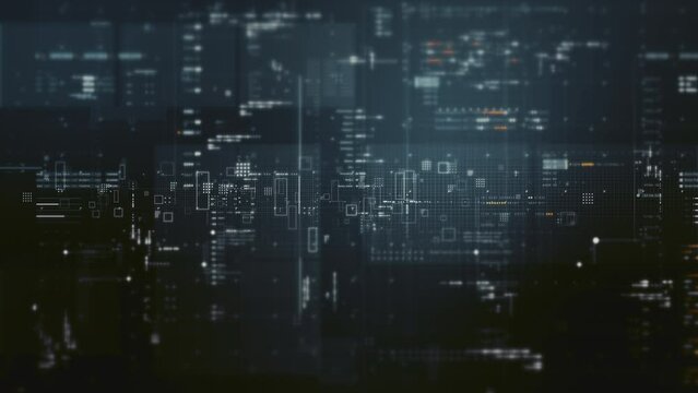 Futuristic metaverse, hi-tech digital data telemetry with encrypted numbers, display dynamic background for computer desktop screen display format