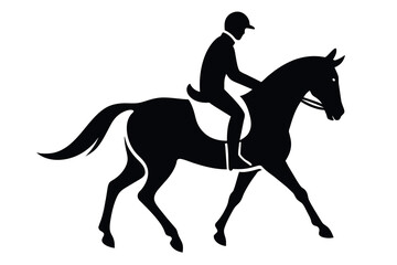equestrian sport. A jockey on a horse strolling. A gentleman's game