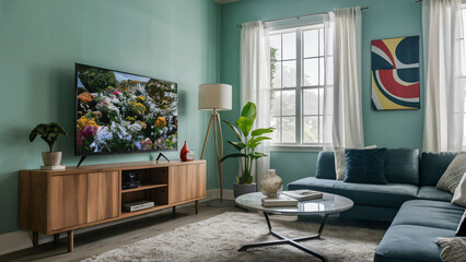 Tv in the living room, interior