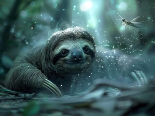 Obraz premium Close up of a sloth
