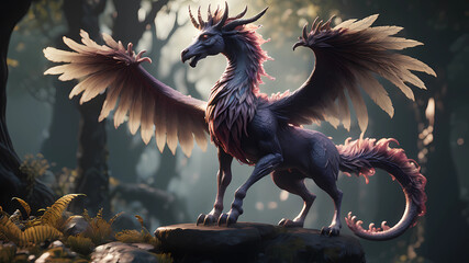 A air mythical creature, 8k, Unreal Engine.