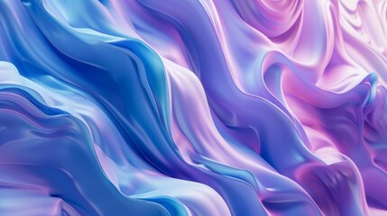 Obraz premium 3d abstract blue and purple background with flowing smoke, wavy liquid texture