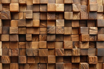 abstract wall of wooden tiles with a geometric pattern background wallpaper design images
