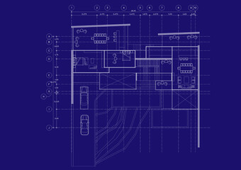 Floor plan designed building on the drawing.