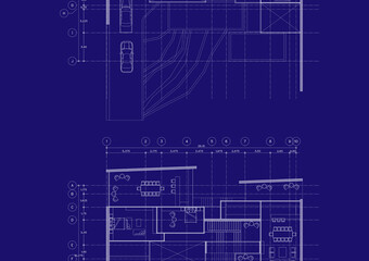 Floor plan designed building on the drawing.