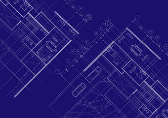 Floor plan designed building on the drawing.