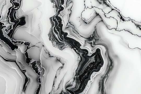 Swirling marble texture, top light, glossy finish, high resolution, monochrome