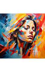 Fototapeta premium abstract women art, colorful image