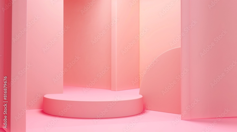 Aufkleber modern graphic design with abstract 3d renders and minimalistic backgrounds