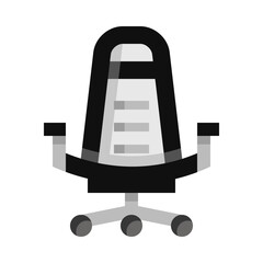 Office Gaming Chair Flat Icons
