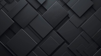Stunning abstract 3D render on black geometric background