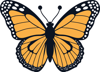 Monarch butterfly vector illustration isolated on a white background