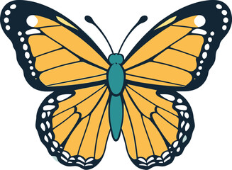 Monarch butterfly vector illustration isolated on a white background