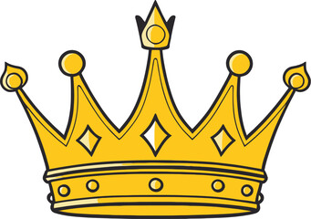 A golden crown vector illustration clip art design