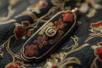 Ornate Embroidered Accessory Close-Up