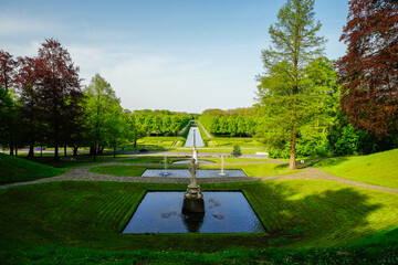 Park at the amphitheater and forest garden in Kleve. Historic gardens and city attraction.
